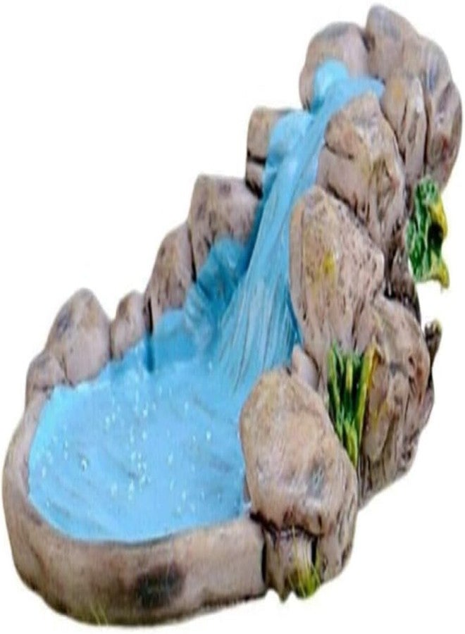 BWESOO Blue DIY Miniature Mini Water Pool Fairy Garden Lawn Ornament for Mountain Dollhouse Decor Craft Outdoor Statues Antique European Village Character and Manor Style - Image 1